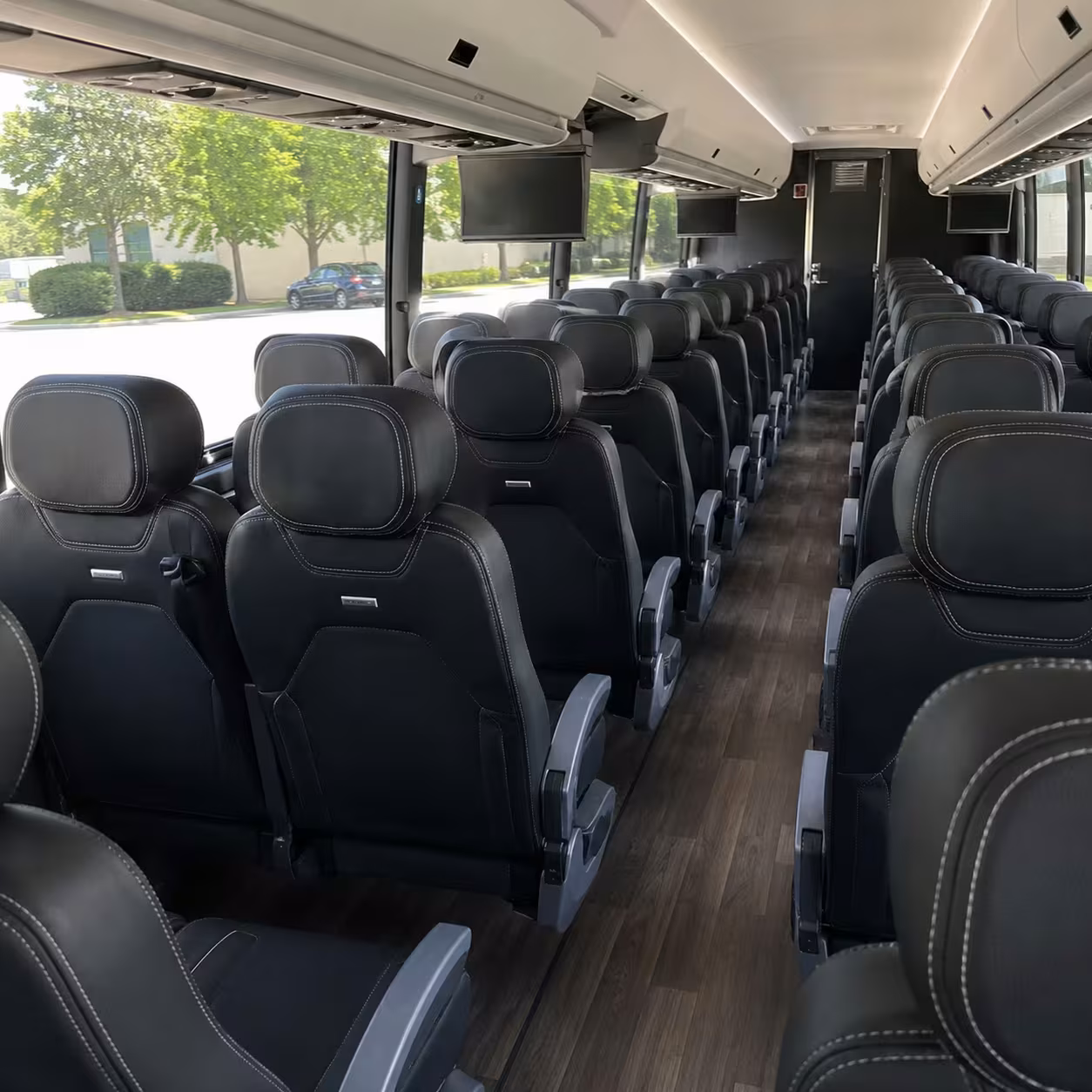 rapid city charter bus rental interior